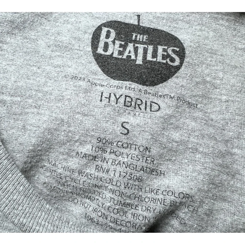 The Beatles Band Concert T-Shirt Mens Size Small Grey Abbey Road Music Retro